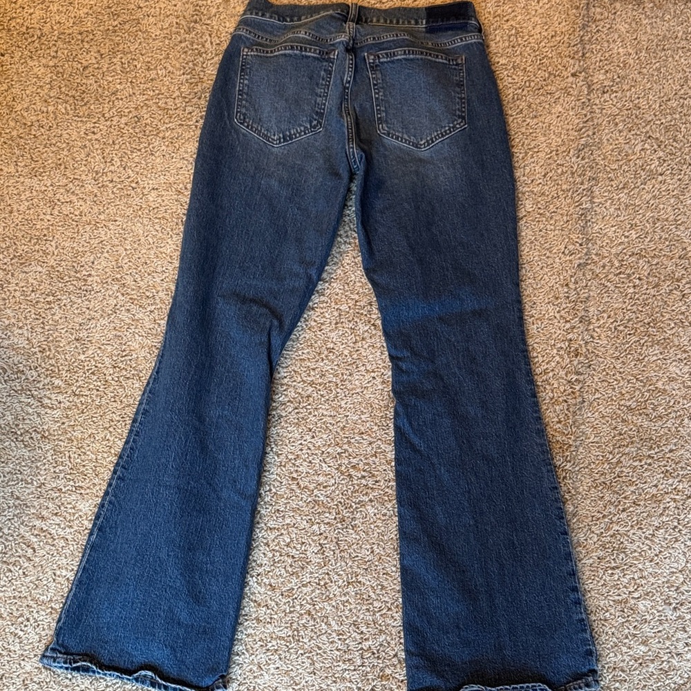 Abercrombie & Fitch front seam Dark Blue 90s bootcut Jeans - Picture 4 of 5